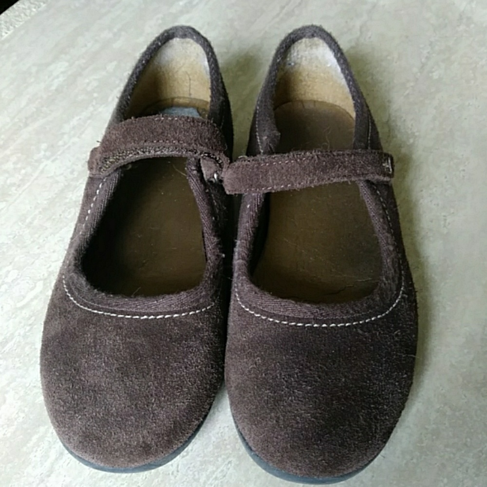 Lands End Brown Mary-Jane Girls 3